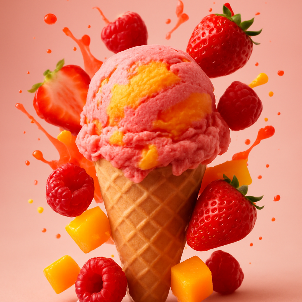 Fruity ice cream